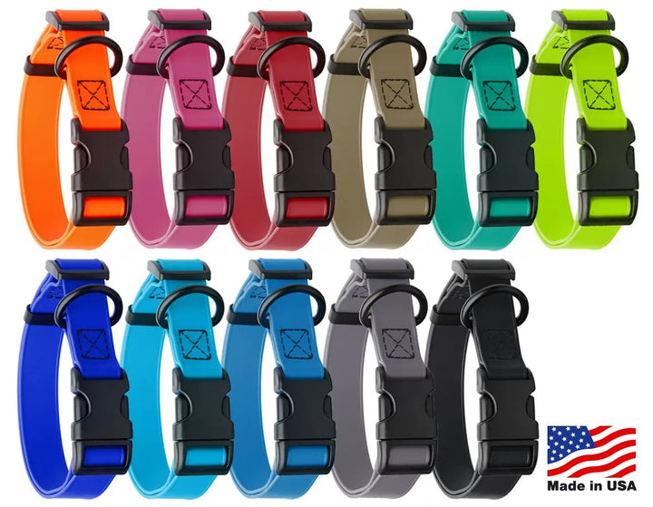 Biothane Waterproof Dog Collar with Quick Release Buckle Dogline