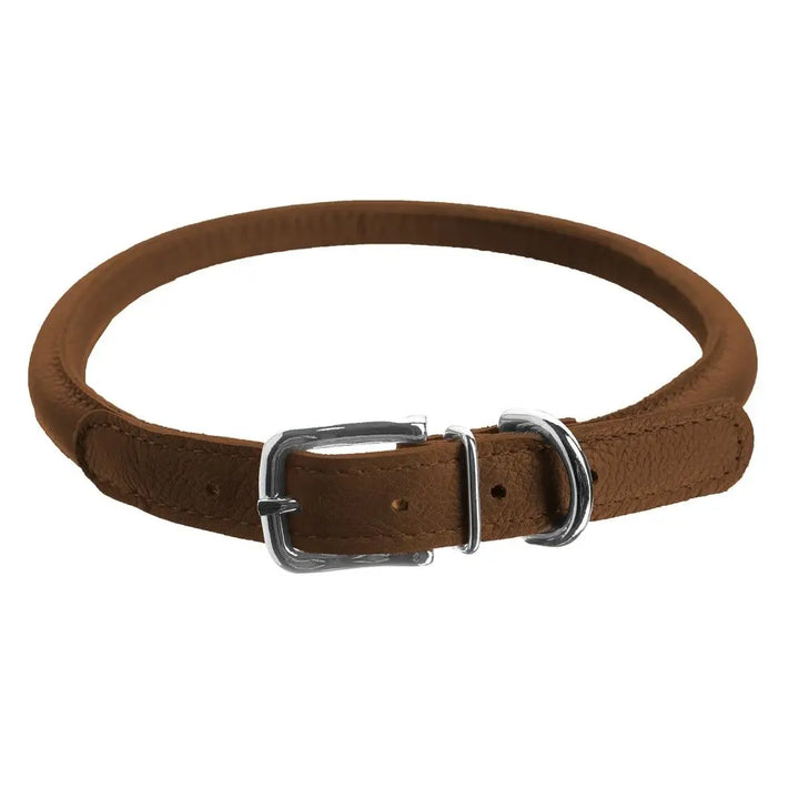 Soft Leather Round Collar Dogline