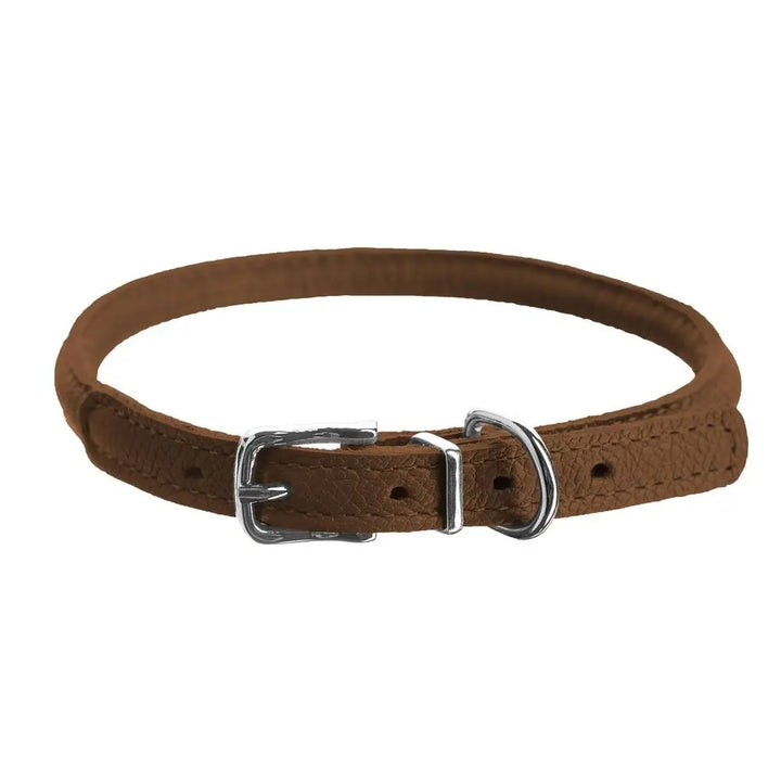 Soft Leather Round Collar Dogline