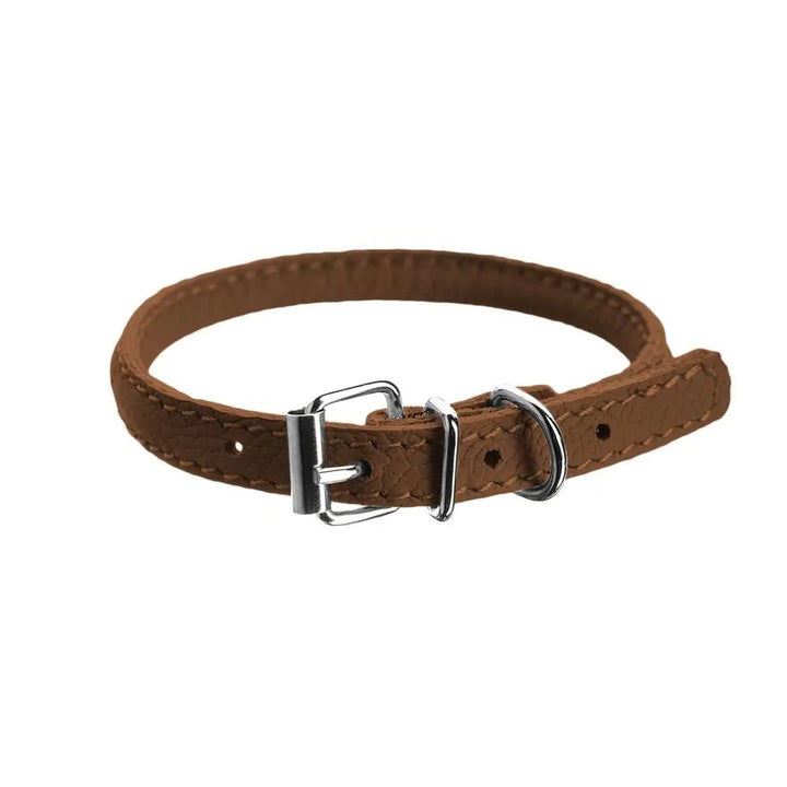 Soft Leather Round Collar Dogline